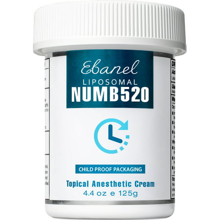 Ebanel 5% Lidocaine Numbing Cream Numb520 Anesthetic Pain Relief 4.4oz