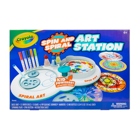 Crayola Spin & Spiral Art Station, School Supplies, Art Set, Holiday Craft, Holiday Toys for Child, Girls and Boys