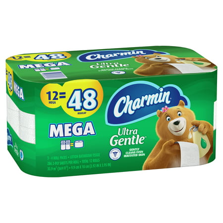 Charmin Ultra Gentle Toilet Paper, 12 Mega Rolls