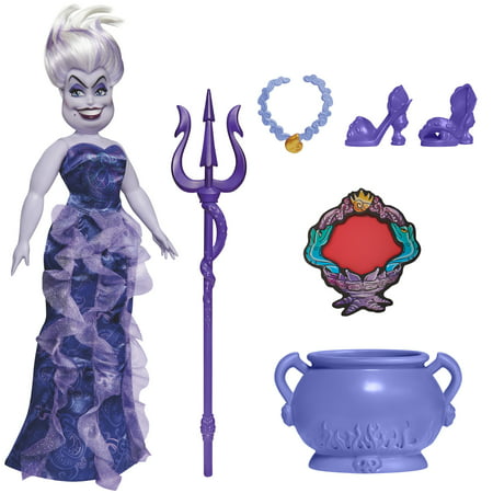 Disney Villains Ursula Fashion Doll, Accessories and Removable Clothes, Standard