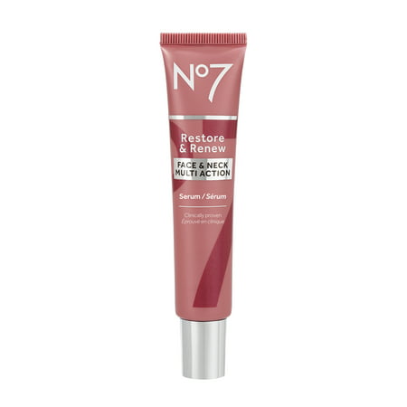 No7 Restore & Renew Multi Action Anti-Aging Face & Neck Serum, 1 fl oz