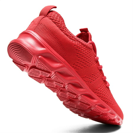 Damyuan Fashion Sneakers Mens Running Shoes Casual Slip on Walking Shoes Athletic Sport Lightweight Breathable Mesh Comfortable Sole, Red, 11