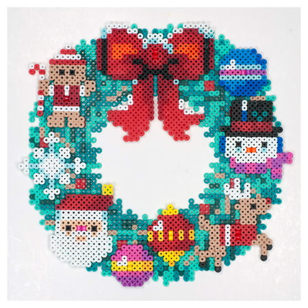 Perler 3D Holiday Wreath Fused Bead Kit, Ages 6 and up, 4003 Pieces