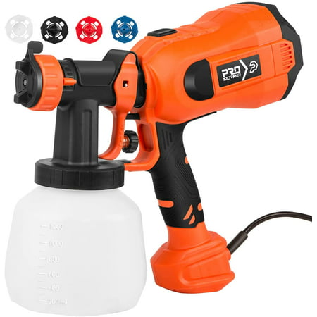 750W Spray Gun, 4 Nozzles High Power HVLP Paint Sprayer, 1200ml Container, Easy Spraying and Cleaning for DIY/Home improvement/Wall Painting by PROSTORMER