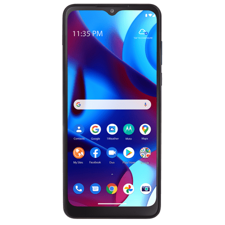 TracFone Motorola Moto G Pure (2021), 32GB, Blue- Prepaid Smartphone