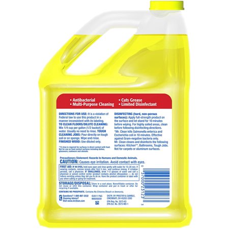 Mr. Clean Multi-Surfaces Summer Antibacterial Liquid All-Purpose Cleaner, Citrus Scent, 176 Ounce