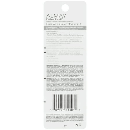 Almay Eyeliner Pencil, Hypoallergenic, Cruelty, Oil, Fragrance Free, Long Wearing and Water Resistant, with Built in Sharpener - 207 Brown207 Brown,