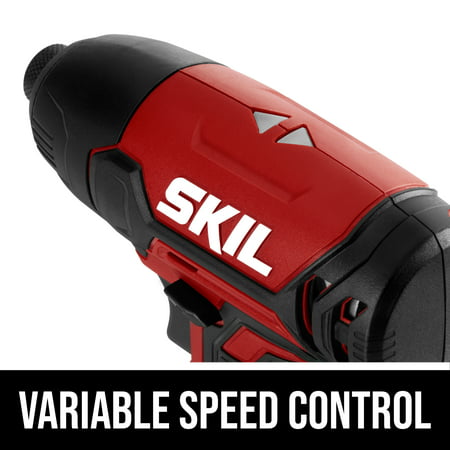 SKIL 20V Cordless 4-Tool Combo Kit with Two 2.0Ah Lithium-Ion Batteries and Charger, CB739601