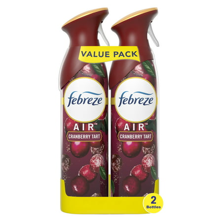 Febreze Air Effects Odor-Eliminating Air Freshener Cranberry Tart, 8.8 oz. Aerosol Can, Pack of 2