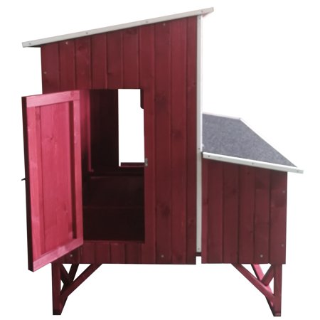 Omitree Large Wood Chicken Coop Hen House 4-8 Chickens 4 Nesting Box