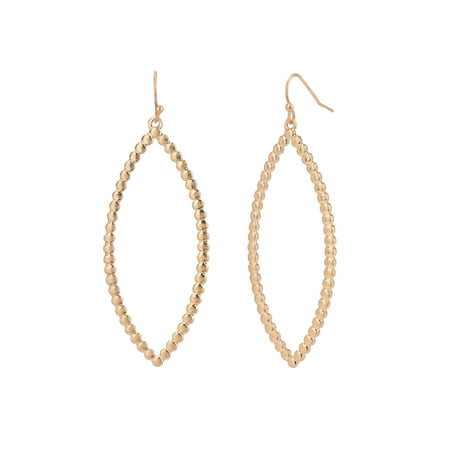 The Pioneer Woman Hammered Gold Open Drop Duo Earrings