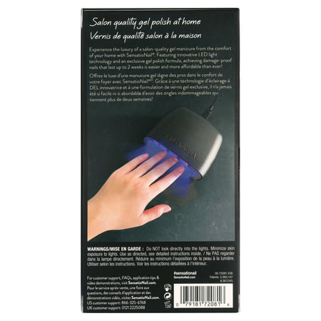 SensatioNail LED Gel Nail Polish Lamp (Black), 15 & 30 Second Timers