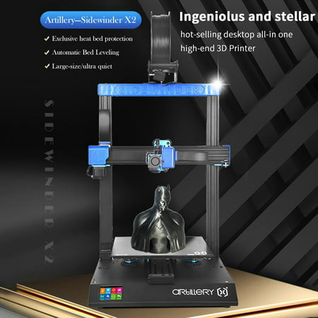 Artillery Sidewinder-X2 3D Printer, 300x300x400mm/Tempered Glass Platform/Auto Leveling