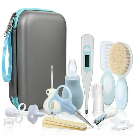 Lictin Baby Grooming Kit Newborn Care, 15PCS Baby Health Care Set Portable Baby Thermometer Kit