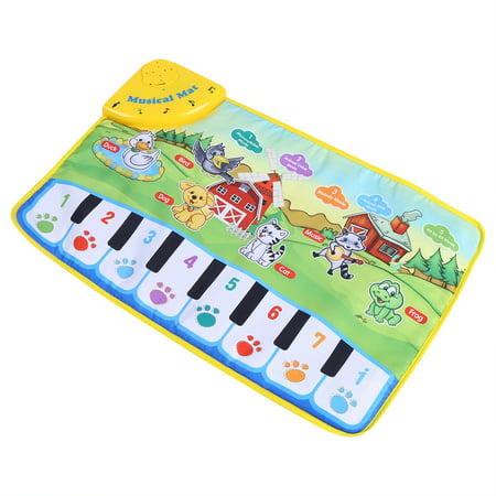 Baby Music Mat Children Crawling Piano Carpet Educational Musical Toy Kids Gift Baby Music Carpet Baby Music Mat, as shown
