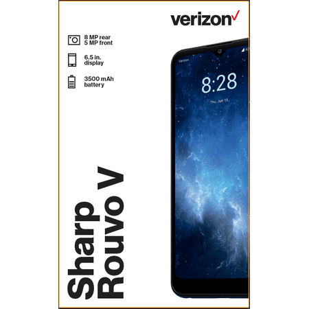 Verizon, Sharp Rouvo V, 32GB, Black - Prepaid Smartphone