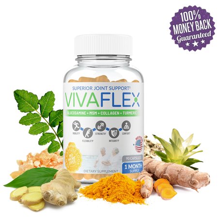 VivaFlex Superior Joint Pain Relief Supplement ? Unique Formula to Relieve Pain and Discomfort, Soothe & Rebuild Joints ? 1 Month Supply