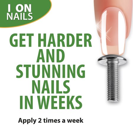 Amen I On Nail Hardener with Garlic + Biotin Long, Strong Nails in Weeks, Base Coat