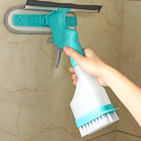 [CLEARANCE sales]Glass Wiper Household 4 in 1 Double-sided Shower Squeegy Cleaner#,