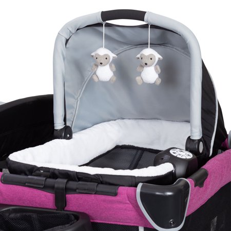 Baby Trend Retreat Nursery Center Playard with Bassinet and Travel Bag - Mullberry Pink - PinkMullberry,