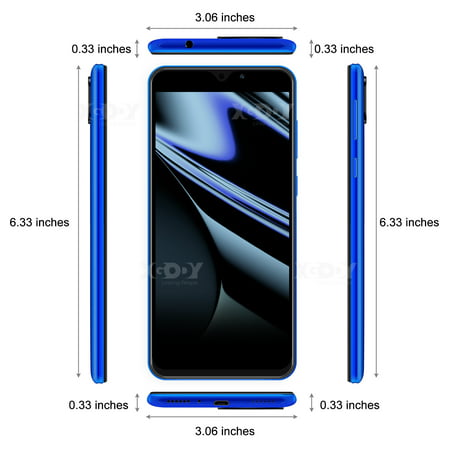 XGODY X13 6.0 Inch Unlocked 4G Cell Phones 2+16 GB Dual Sim Unlocked Smartphone Cheap Android Phones Unlocked Mobile Phones(Blue), Blue