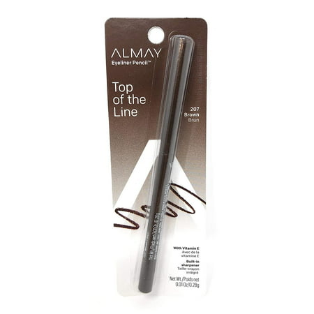 Almay Eyeliner Pencil, Hypoallergenic, Cruelty, Oil, Fragrance Free, Long Wearing and Water Resistant, with Built in Sharpener - 207 Brown207 Brown,