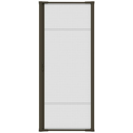COOL Single Retractable Door Screen-Brown (for 80-in tall x 32-in to 36-in wide doors), Brown, 36" x 80"-81"