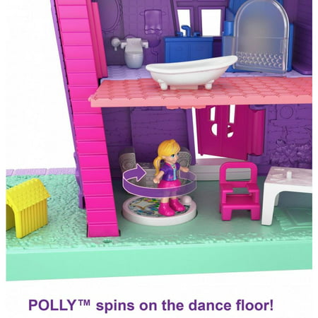 Polly Pocket Doll House Pollyville Pocket House 2 Dolls Mini Toys