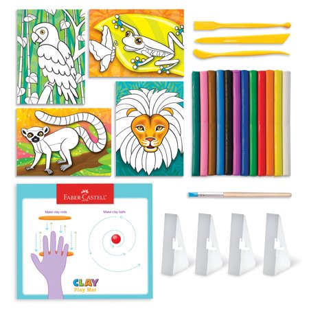Faber-Castell Do Art Coloring with Clay? Child Art & Craft Kit, Modeling Clay Art for Kids, Unisex