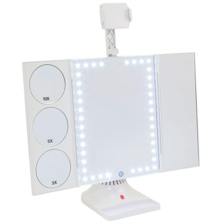 LED Makeup Vanity Mirror with Phone Attachment