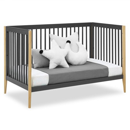 Delta Children Casey 6-in-1 Convertible Baby Crib, Charcoal GreyCharcoal Grey/Natural,