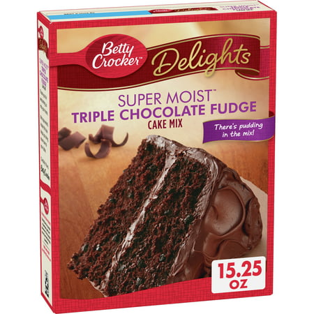 Betty Crocker Super Moist Triple Chocolate Fudge Cake Mix, 15.25 oz