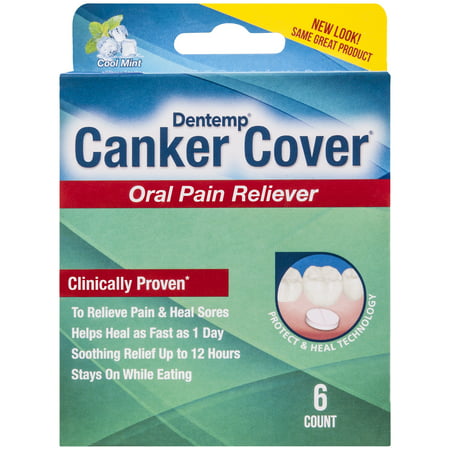 Dentemp Canker Cover - Canker Sore Treatment to Relieve Canker Pain, Mouth Sores & Irritation - Personal Care Fast Acting Canker Sore Relief Tablets