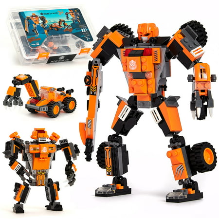 JitteryGit Robot STEM Building Toys for Boys | Christmas Gifts for Kids Ages 7 8 9 10 11 12 13 14Orange,