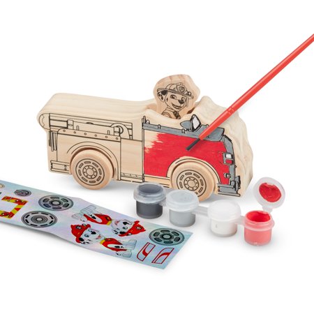 Melissa & Doug PAW Patrol Decorate Your Own Wooden Vehicles Craft Kit (20 Pieces)