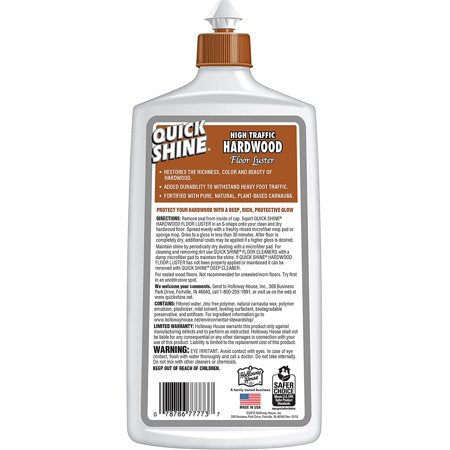 quick shine high traffic hardwood floor luster, 27 fl oz - 2 bottles