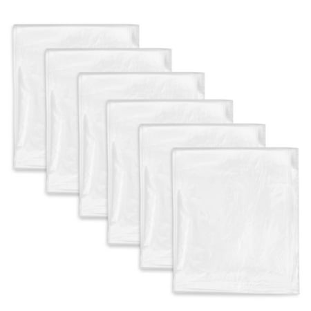 6 Pack Clear Plastic Cover for Painting, Furniture Sheets for Construction, Floor Painters Drop Cloth Tarps (9 x 12 Ft)