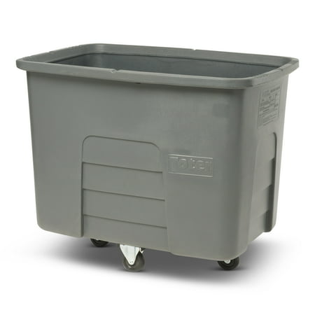 Toter 16 Cubic Feet 500 lbs. Capacity Heavy Duty Manual Cube Truck - Industrial Gray, Industrial Gray