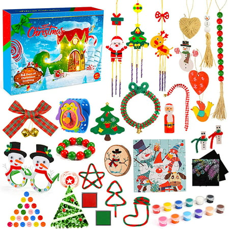 Christmas Advent Calendar 20222, DIY Christmas Gifts Christmas Tree Decorations,Arts and Crafts for Kids Stocking Stuffers