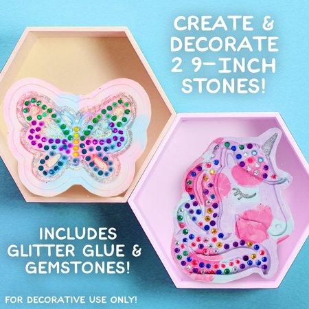 Made By Me Mix & Mold Big Gem Stepping Stones, Boys and Girls, Child, Ages 6+