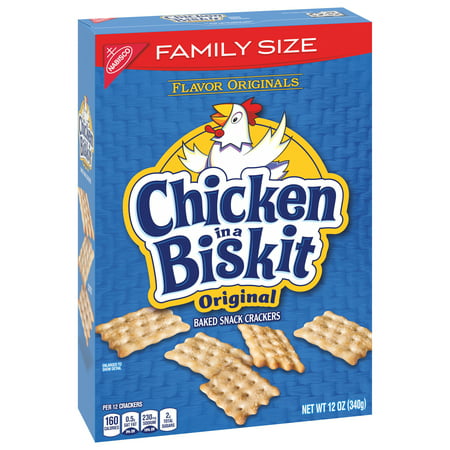 Chicken in a Biskit Original Baked Snack Crackers, Family Size, 12 oz, 12 oz