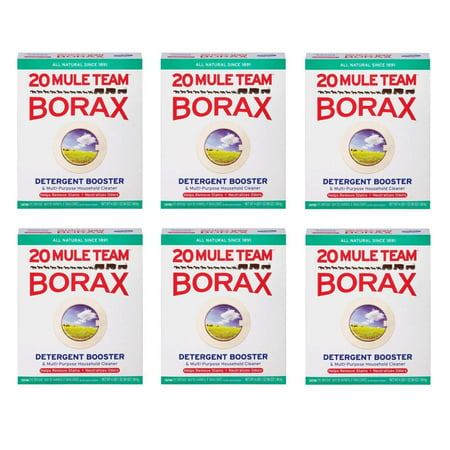 Twenty Mule Team Borax Detergent Booster & Multi-Purpose Household Cleaner 65 oz. Box 6 Pack