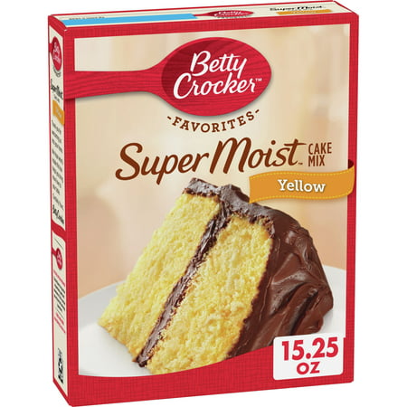 Betty Crocker Super Moist Yellow Cake Mix, 15.25 oz, 1 Pack