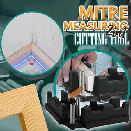 MLfire 2 In 1 Corner Measuring Tool Mitre Measuring Cutting Tools 85-180? Bevels Miter Gauge Woodworking Tool for Pipeline Installation Home Improvement, 1 Set