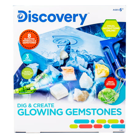 Discovery Glowing Gemstone Dig, Art & Craft Kits for Boys & Girls, Kids & Teens
