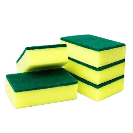 Household Essentials And Supplies Kitchen Cleaning Sponges Eco Non-Scratch For Dish Scrub Sponges Yellow LAWOR NINA10990Yellow,