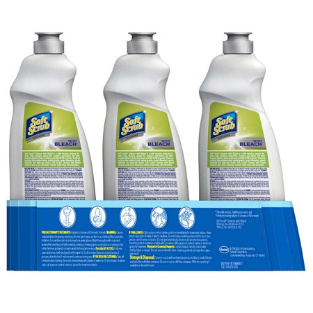Soft Scrub with Bleach Liquid Household Cleaners 36 oz. 3 Count.
