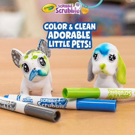 Crayola Scribble Scrubbie Safari Animals, Color & Wash 1ct, Stocking Stuffers for Kids, Ages 3+
