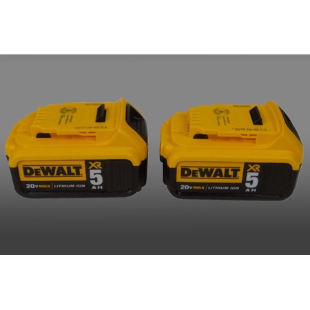 DeWalt DCB205 20V MAX Lithium-Ion 5 Ah Battery Pack with Gauge (2 Pack)