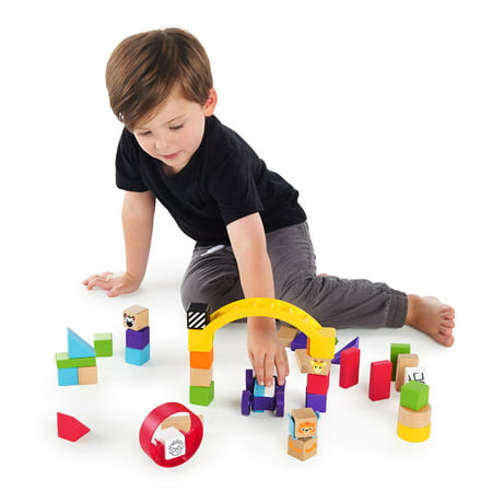 Baby Einstein Curious Creator Kit Wooden Blocks Discovery 40 Piece Toy Set, Ages 12 months +